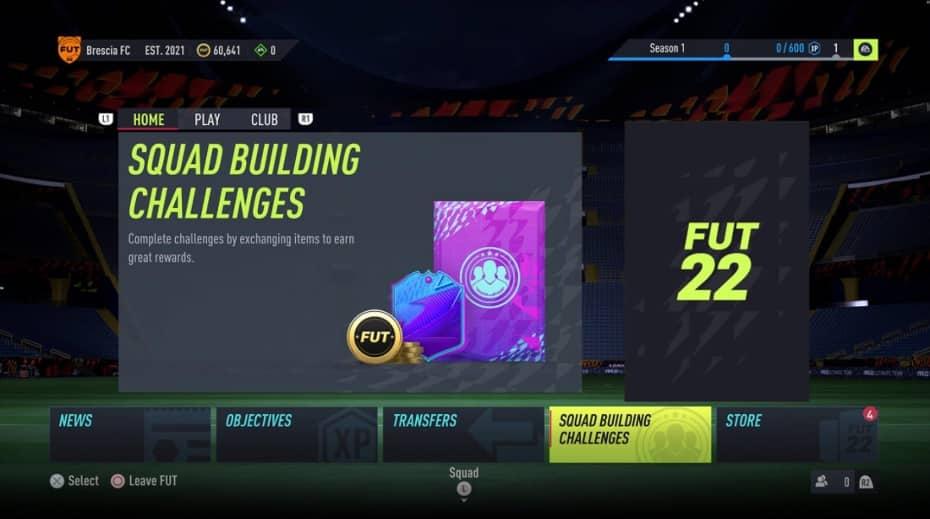 fifa 22 menu sbc