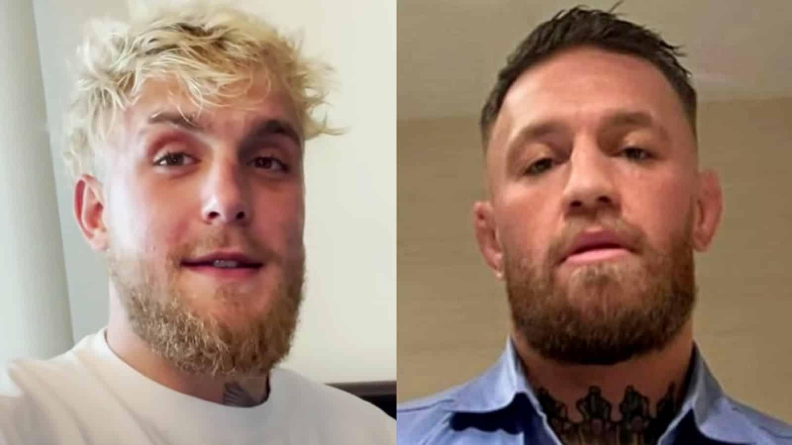 Conor McGregor next to Jake Paul