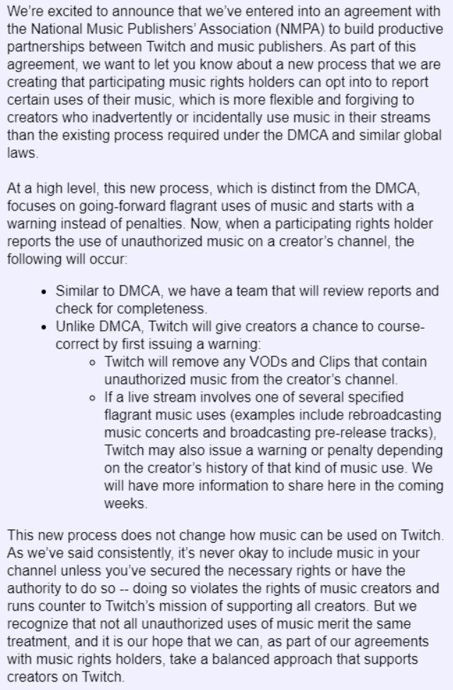 Twitch NMPA Email