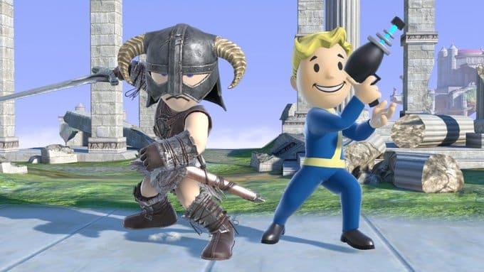 Vault Boy and Dragonborn Miis