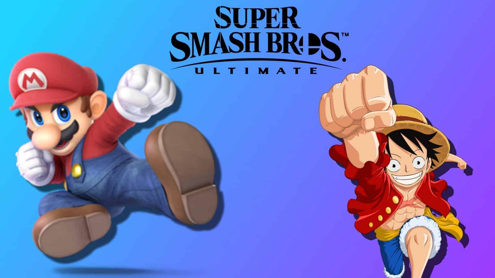 mario monkey d luffy one piece smash