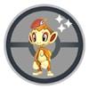 Chimchar wearing Lucas's hat