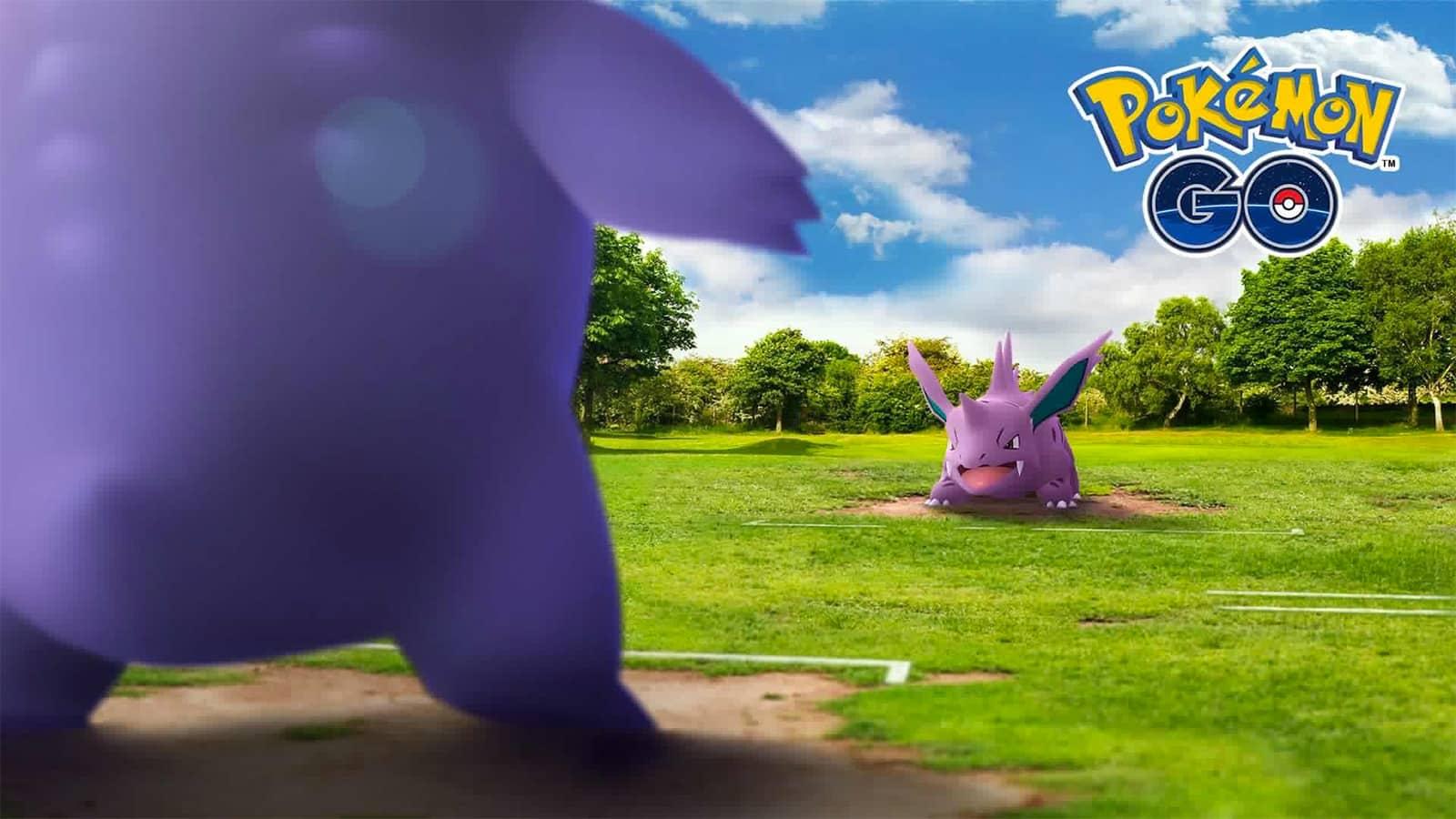 Gengar in a Pokemon battle in Pokemon Go