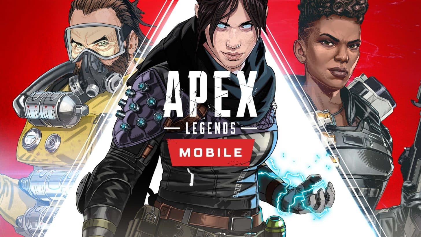 apex legends mobile banner with caustic wraith and bangalore