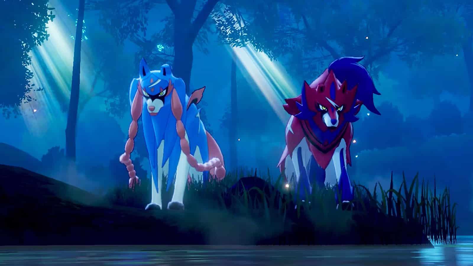 Zacian and Zamazenta in Pokemon Sword and Shield