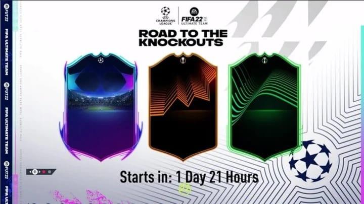 The new RTTK FIFA 22 card designs in Ultimate Team loading screen.