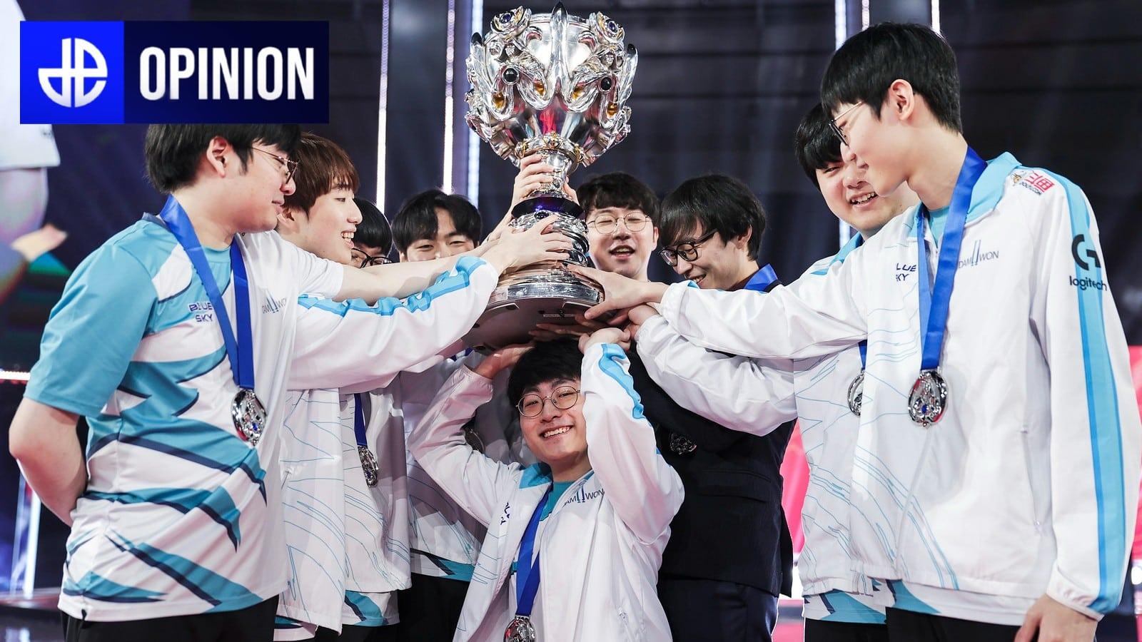 Image of DWG KIA winning Worlds 2020