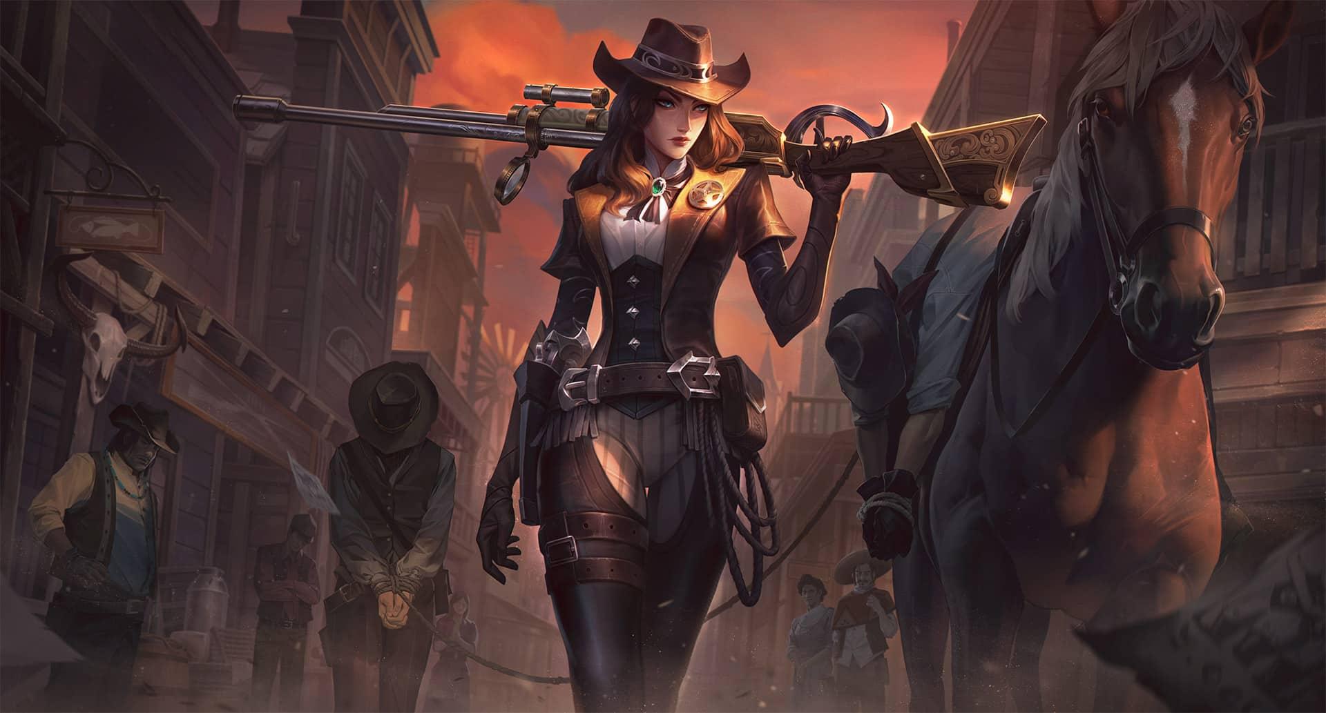 Sheriff Caitlyn League of Legends skin.