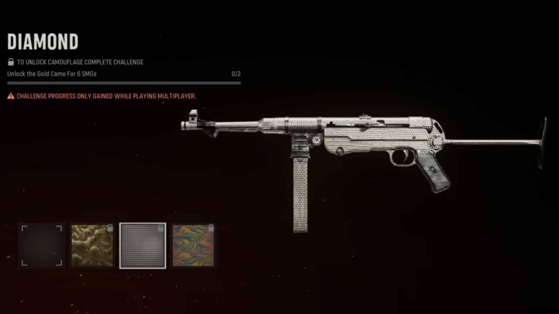 Diamond MP40 loadout screen CoD Vanguard