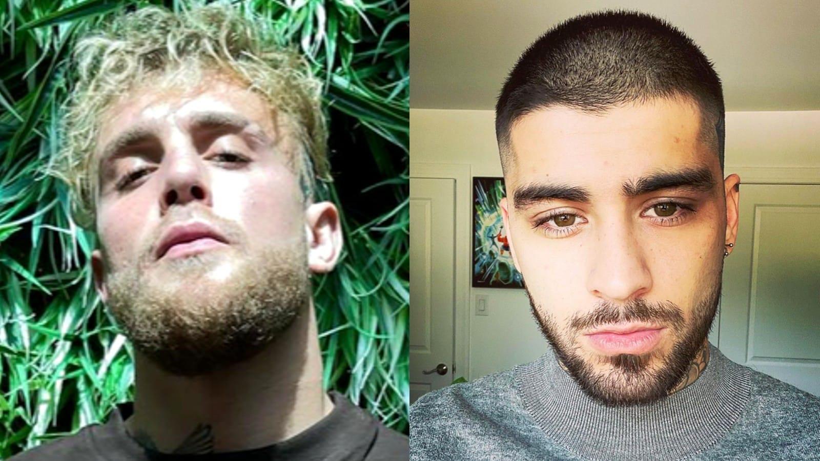 Jake Paul next to Zayn Malik