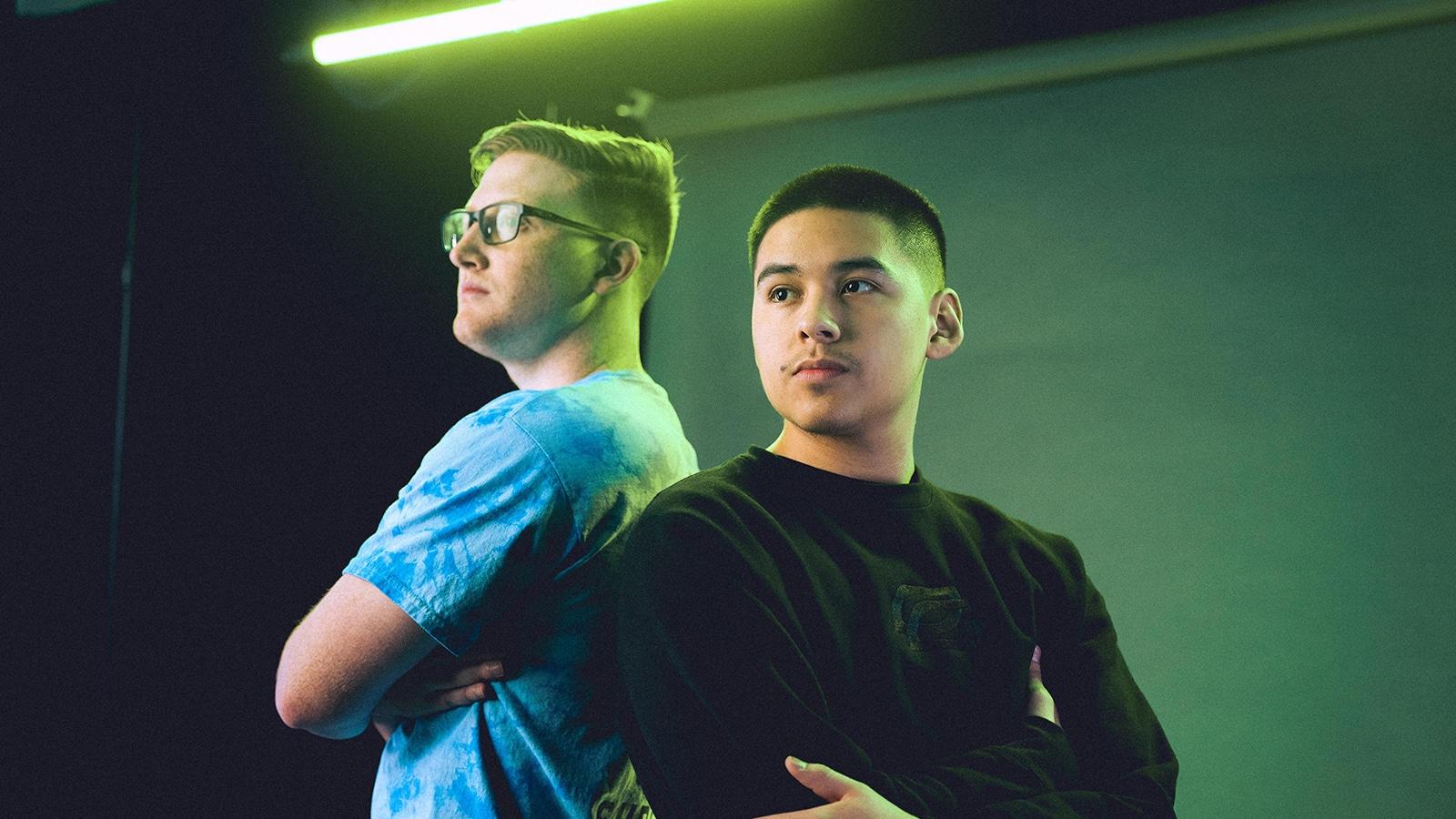 Scump and Shotzzy modelling OpTic Texas merchandise