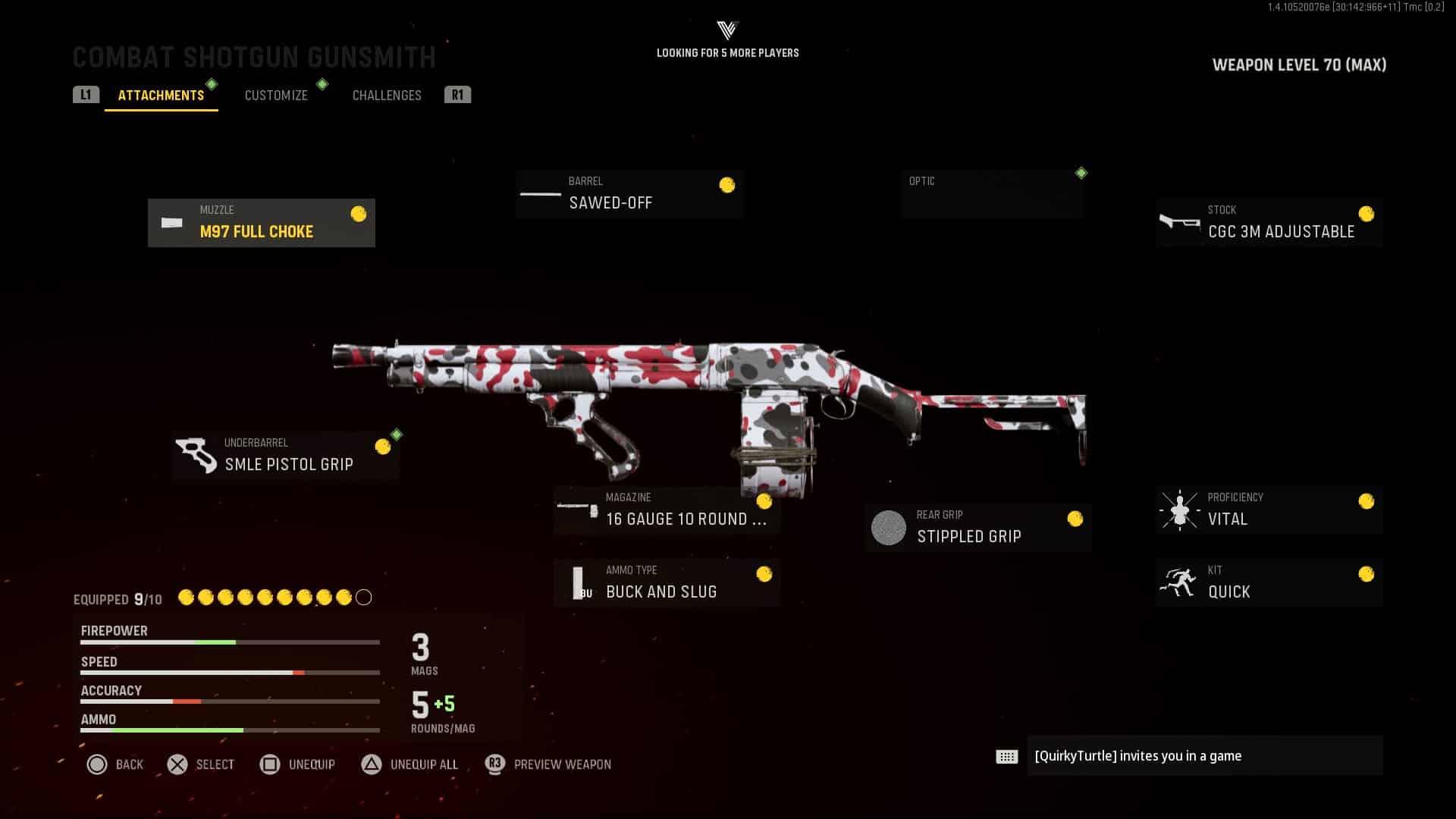 Combat Shotgun loadout CoD Vanguard