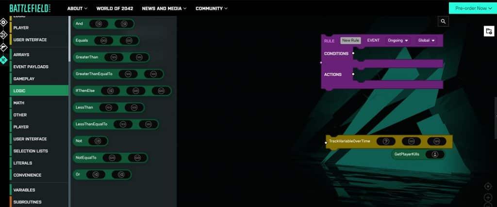 Battlefield 2042 logic editor