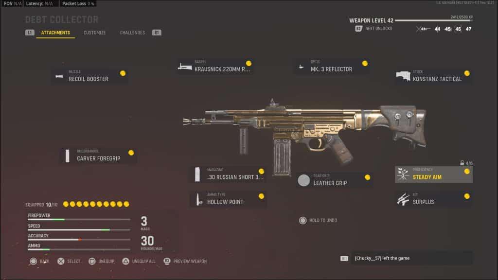 Vanguard STG weapon blueprint