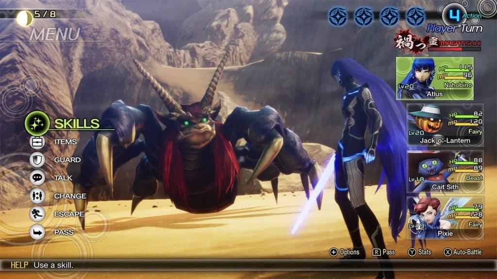 Shin Megami Tensei 5 screenshot showing combat