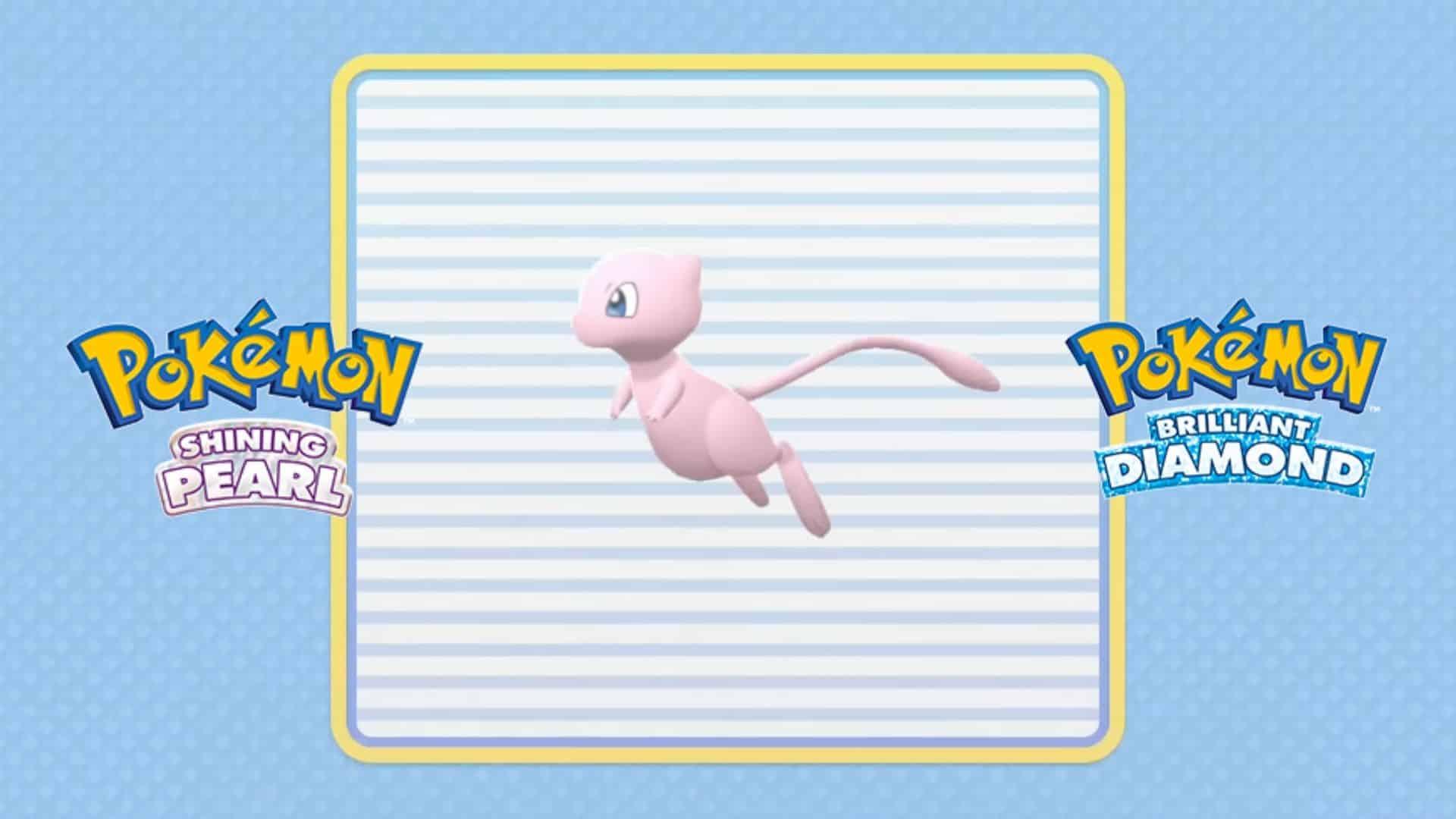 Gift pokemon mew in pokemon diamond and pearl