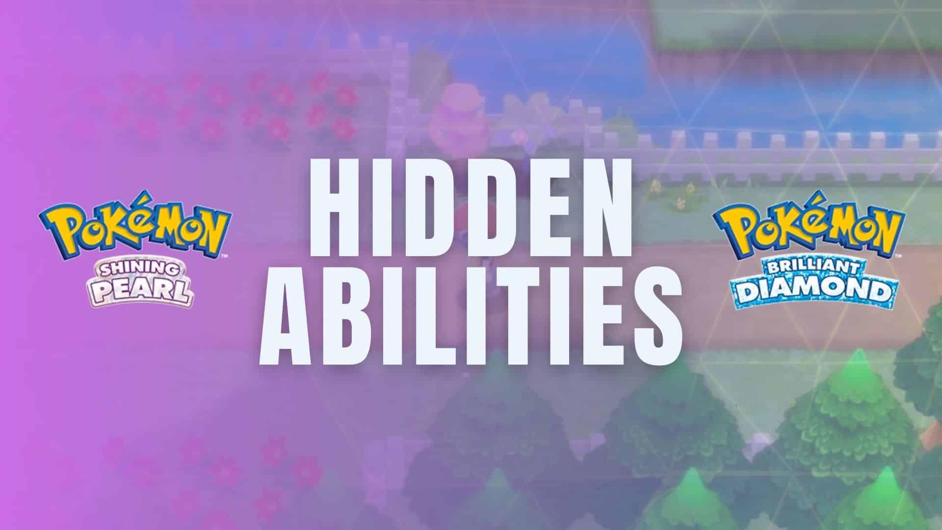 HIDDEN ABILITY POKEMON DIAMOND PEARL