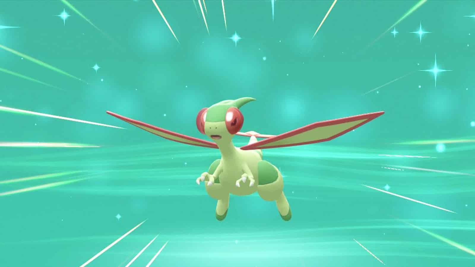 Pokemon Brilliant Diamond & Shining Pearl Flygon evolution screen