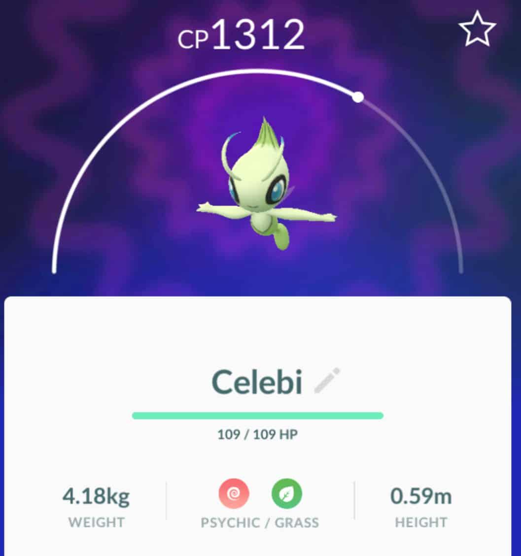 celebi in pokemon go