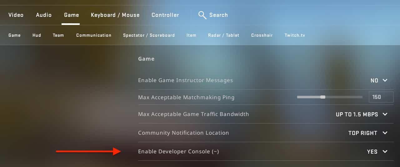 best csgo binds settings menu developer console