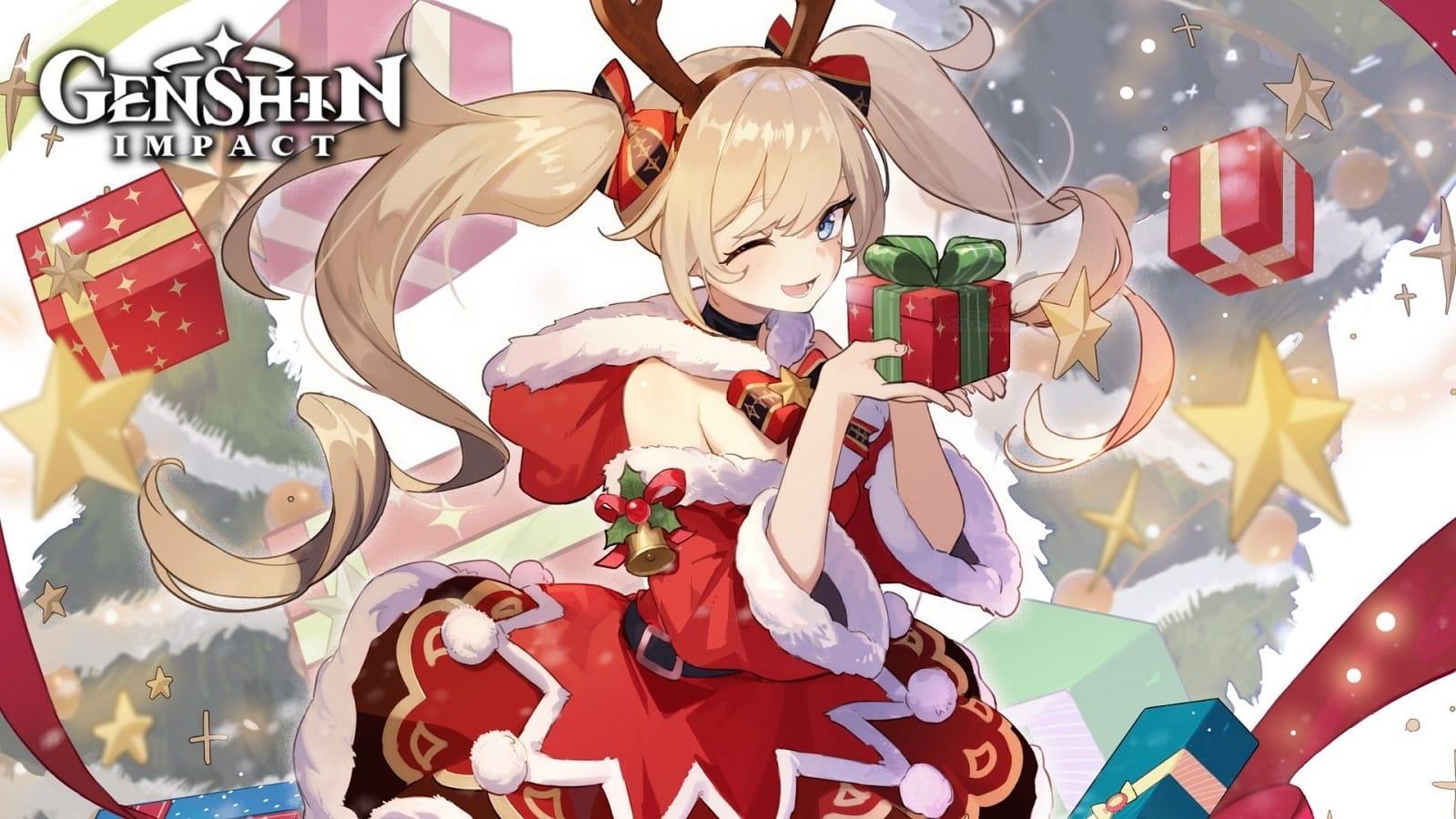 Genshin Impact Barbara Christmas skin