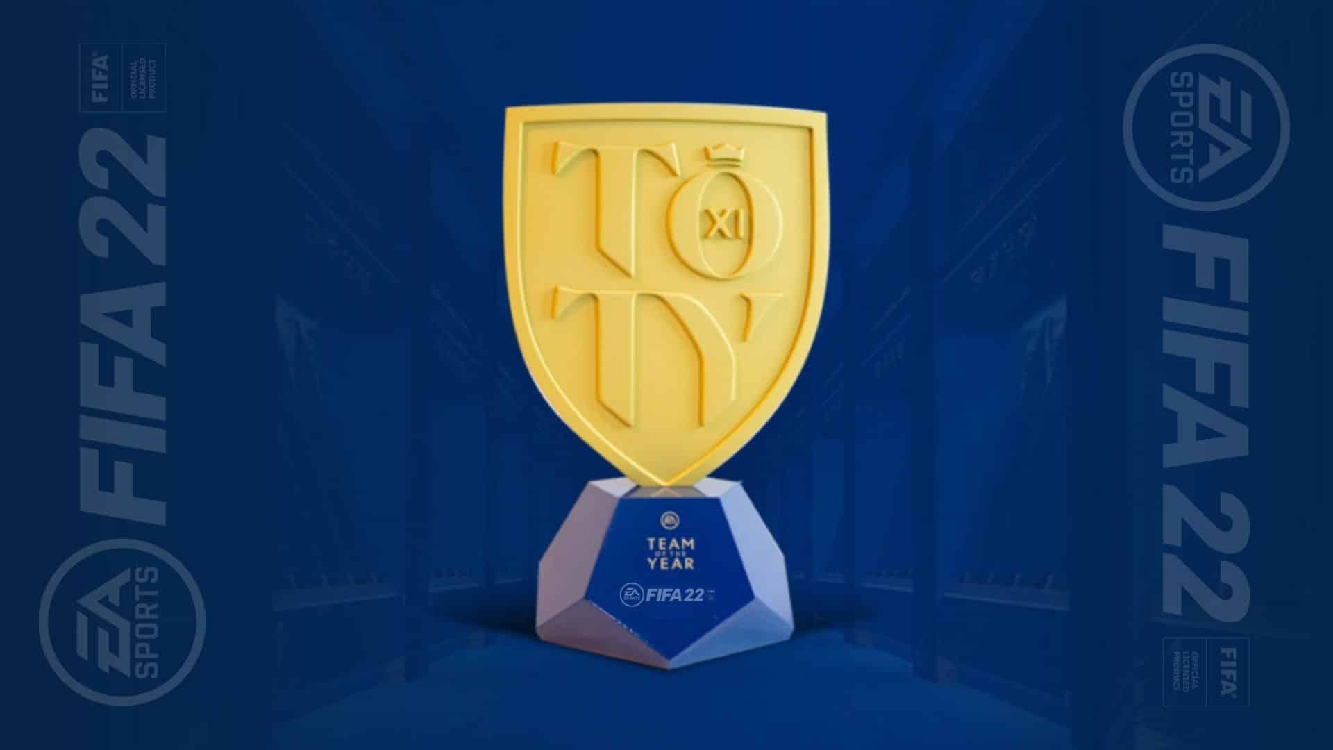 fifa 22 team of the year image with trophy