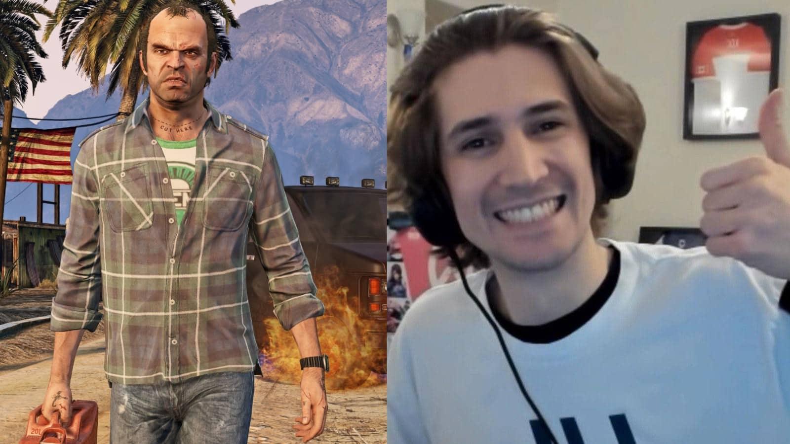 xqc gta trevor