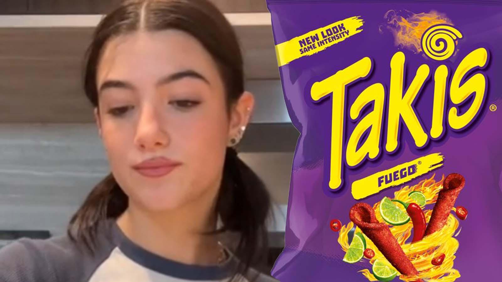 charli damelio takis