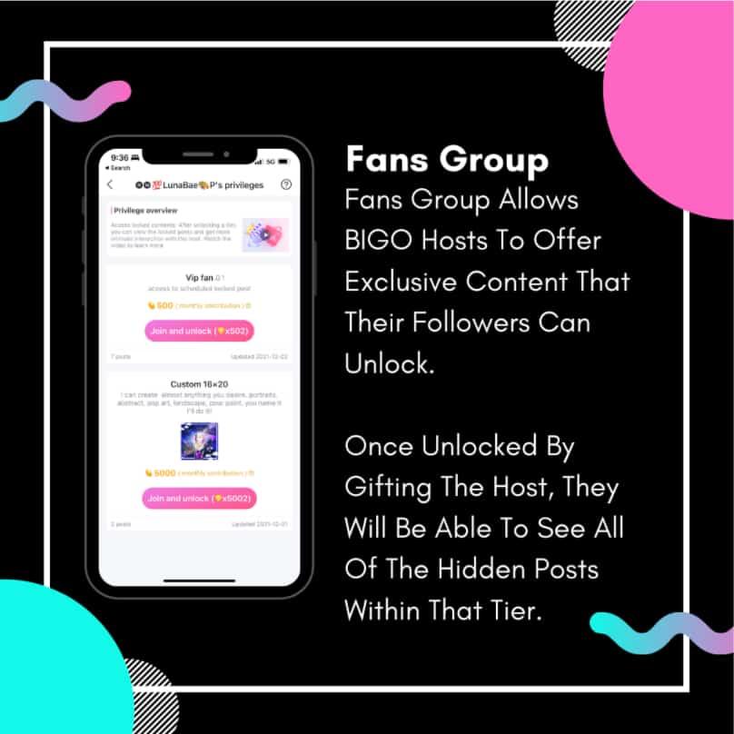 Fans group on bigo live