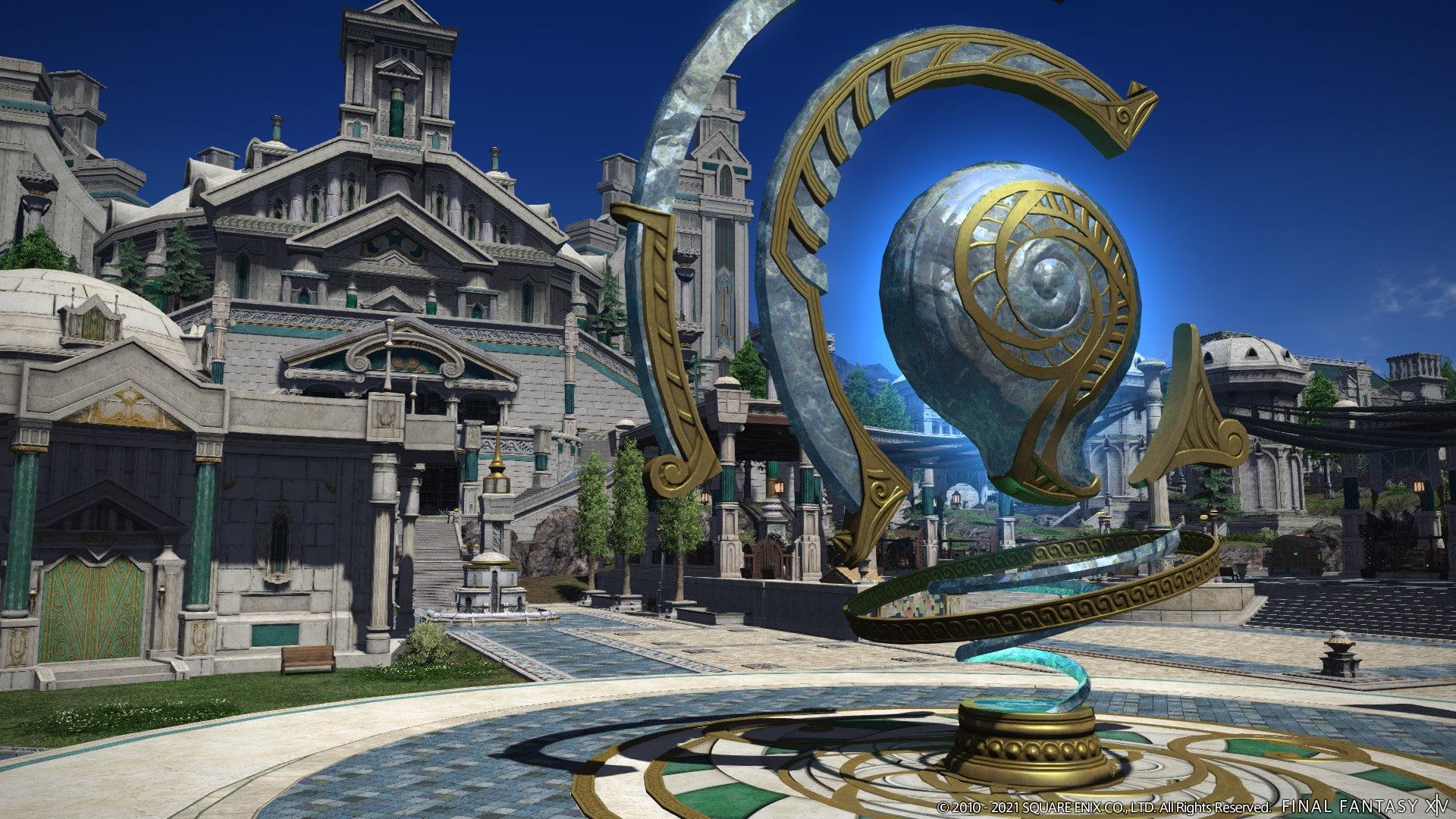 FFXIV Endwalker screenshot showing a city area