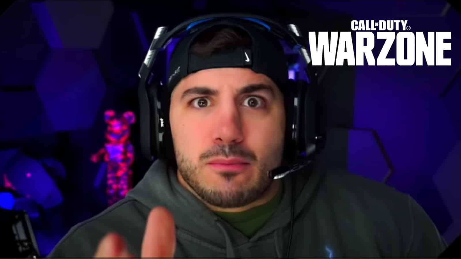 nickmercs with warzone logo