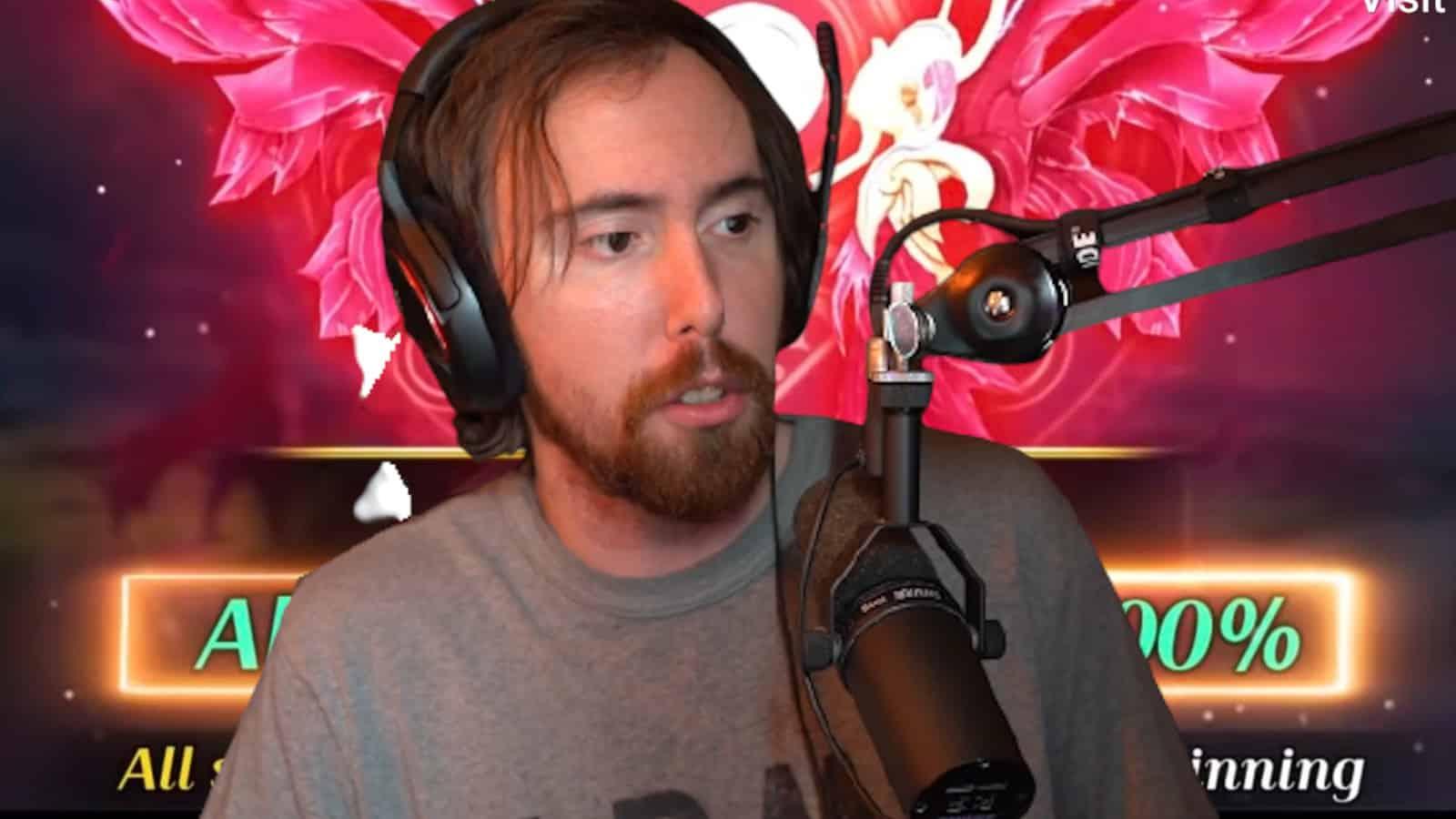 Asmongold mobile game ad