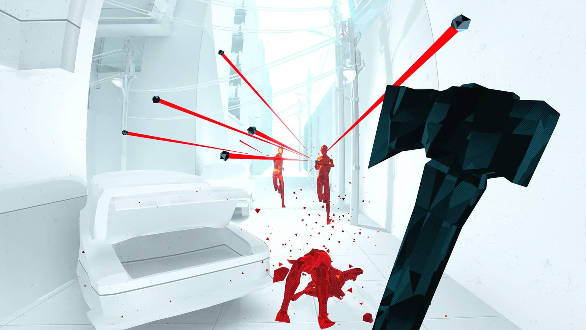 Superhot VR screenshot showing one of the best Meta Quest 2 games