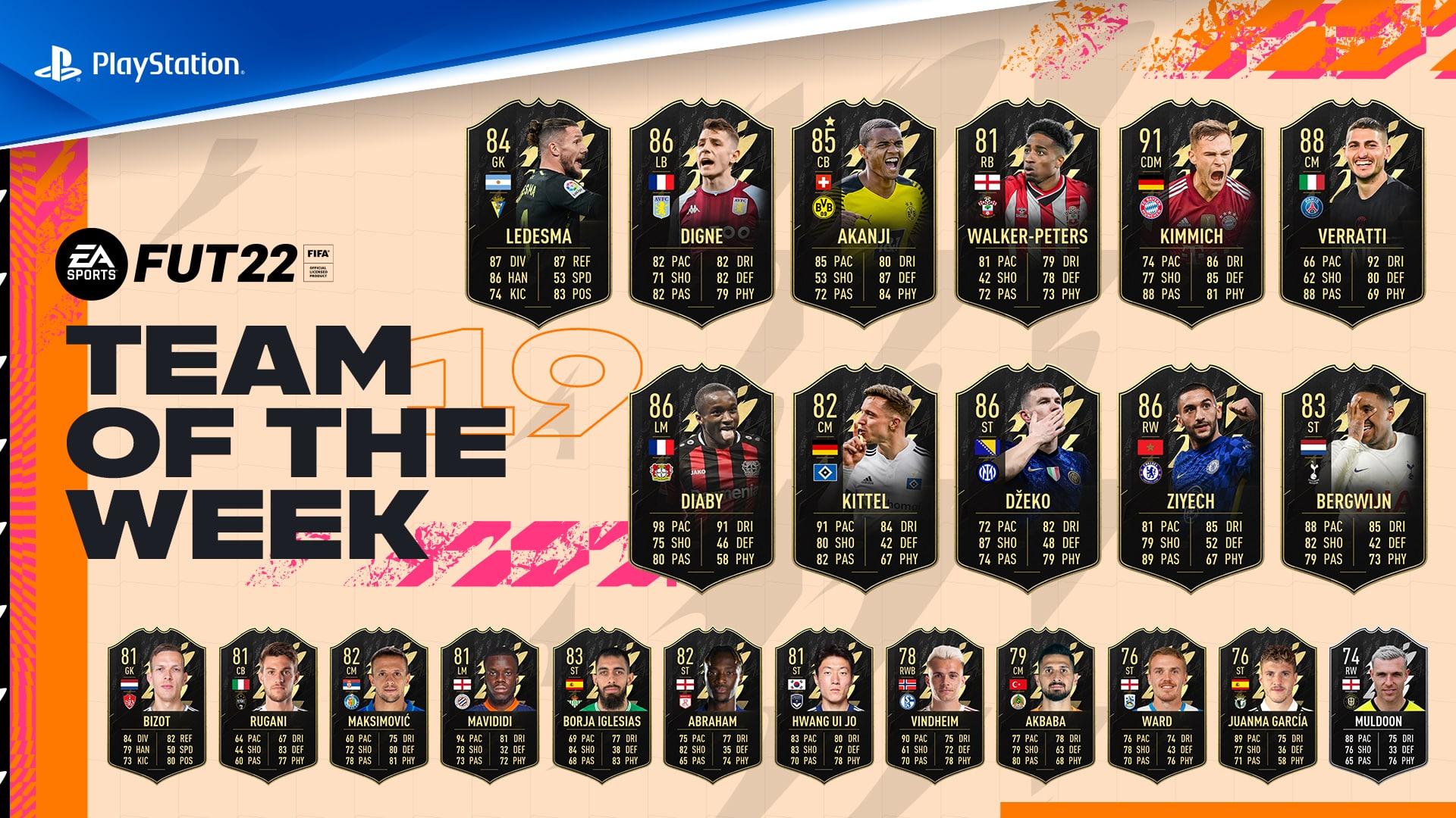 FIFA 22 TOTW 19 revealed.