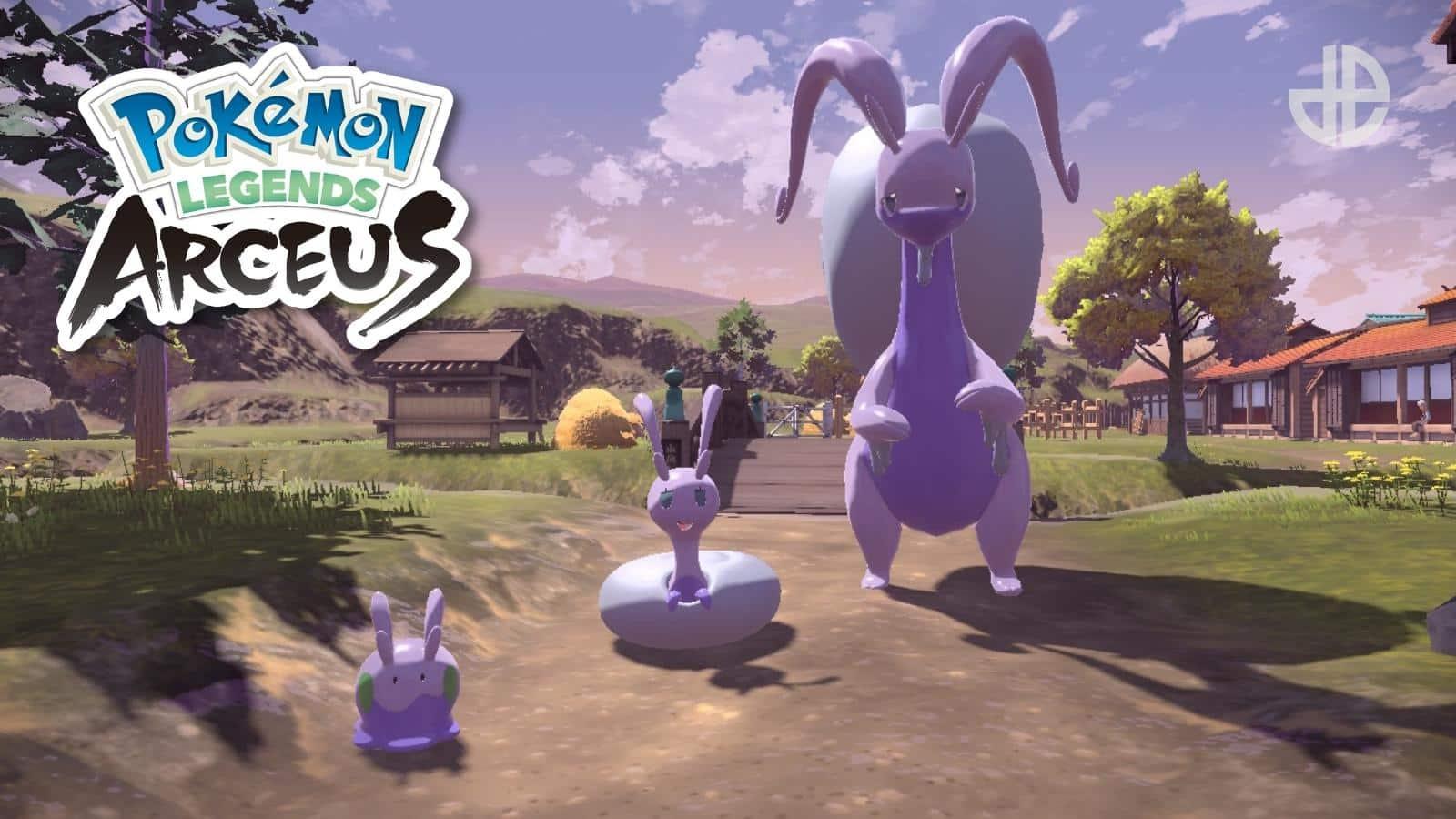 hisuian sliggoo and goodra in pokemon legends arceus