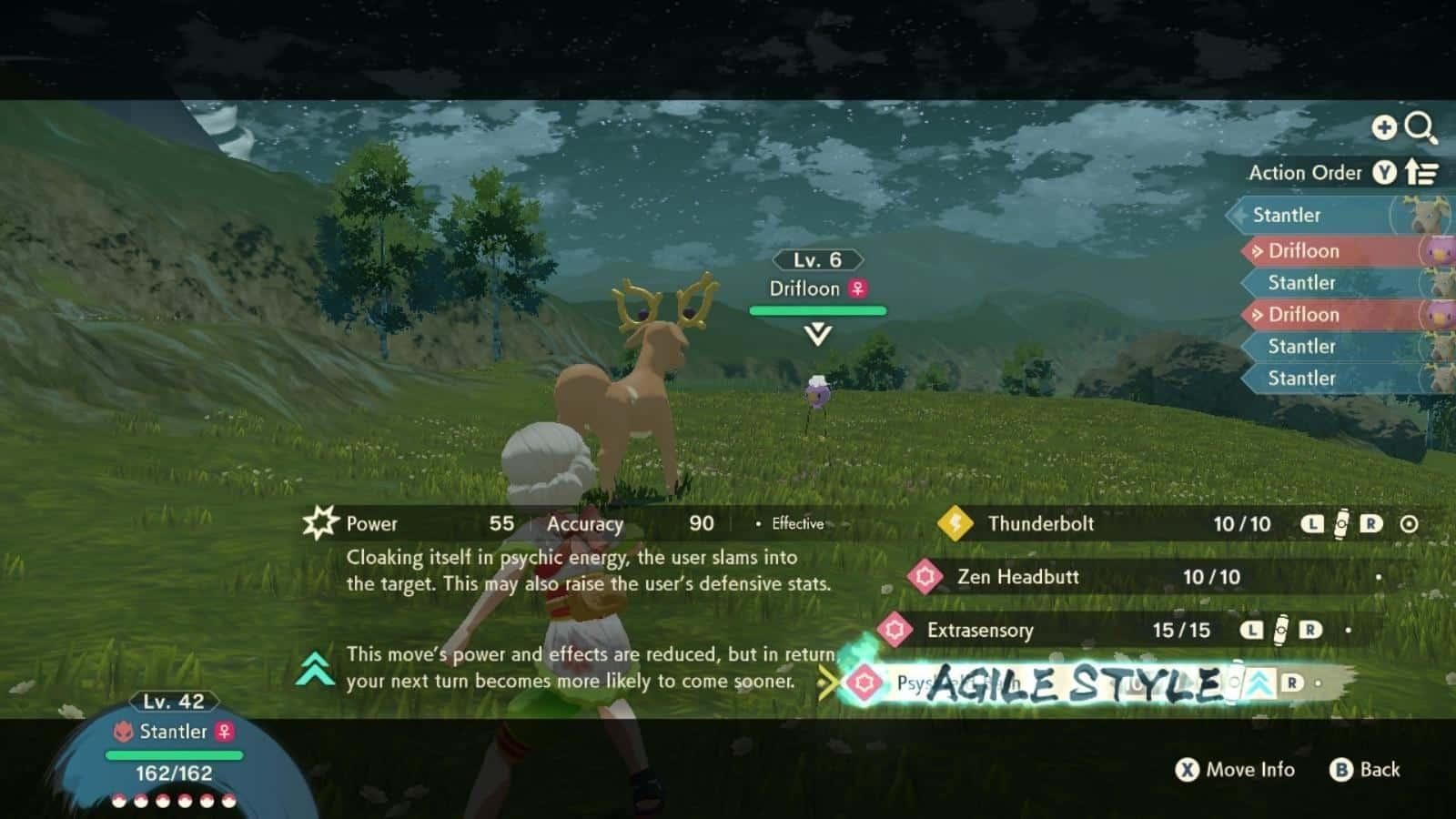 stantler agile style in pokemon legends arceus