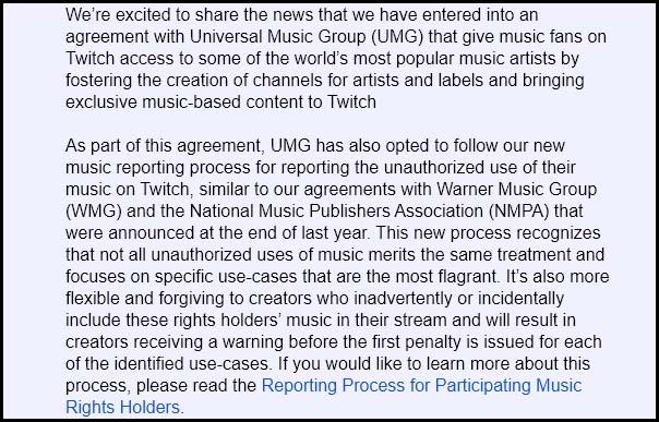 UMG twitch universal music group