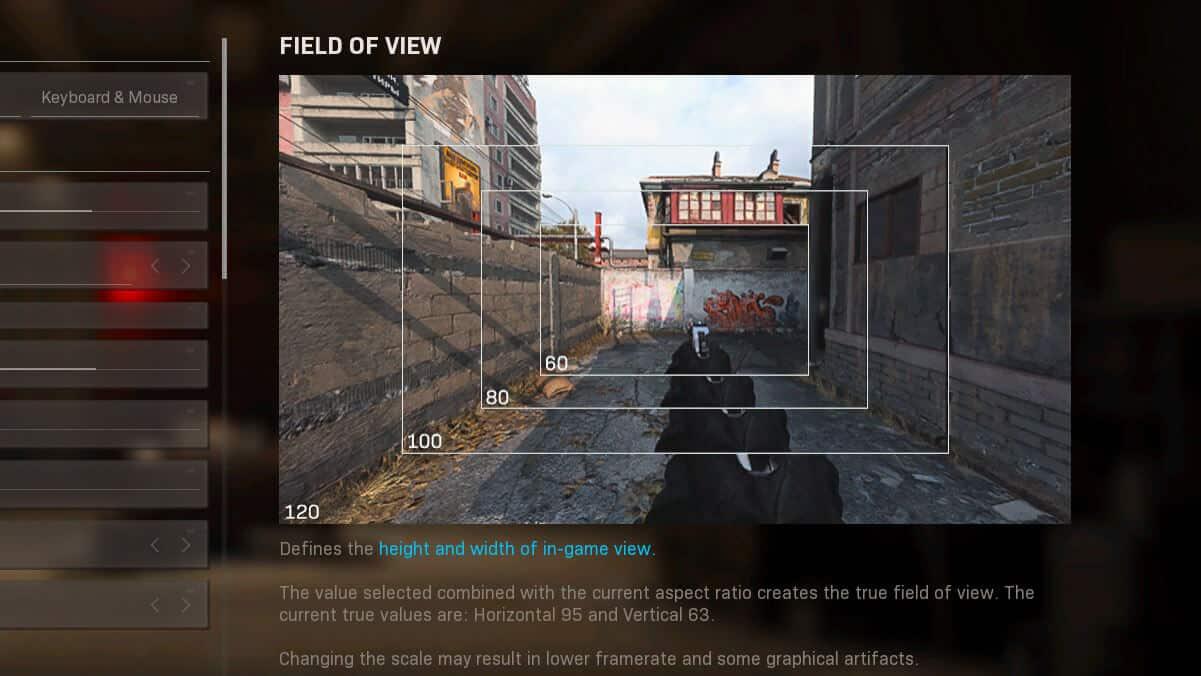 Warzone FOV Slider