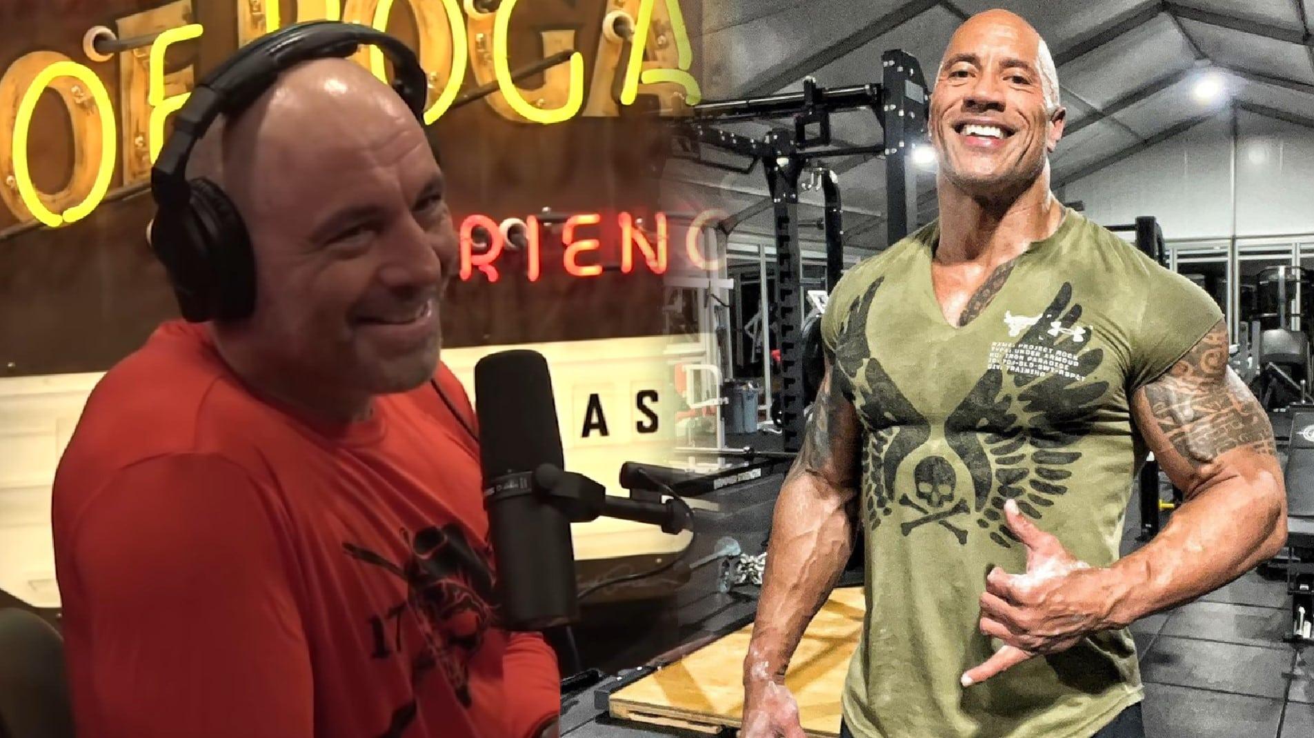 Joe Rogan with The Rock