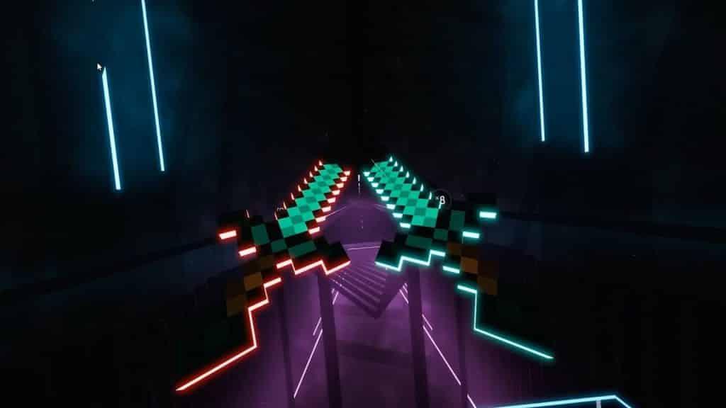 minecraft sword beat saber