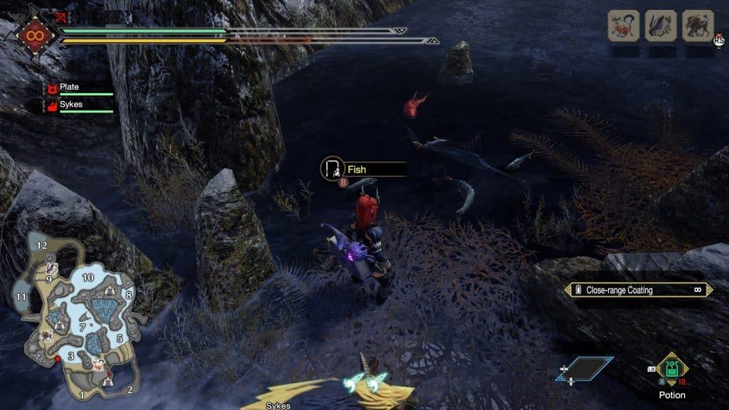 Speartuna fishing spot in Monster Hunter Rise