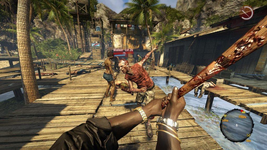 Dead Island player holding bat