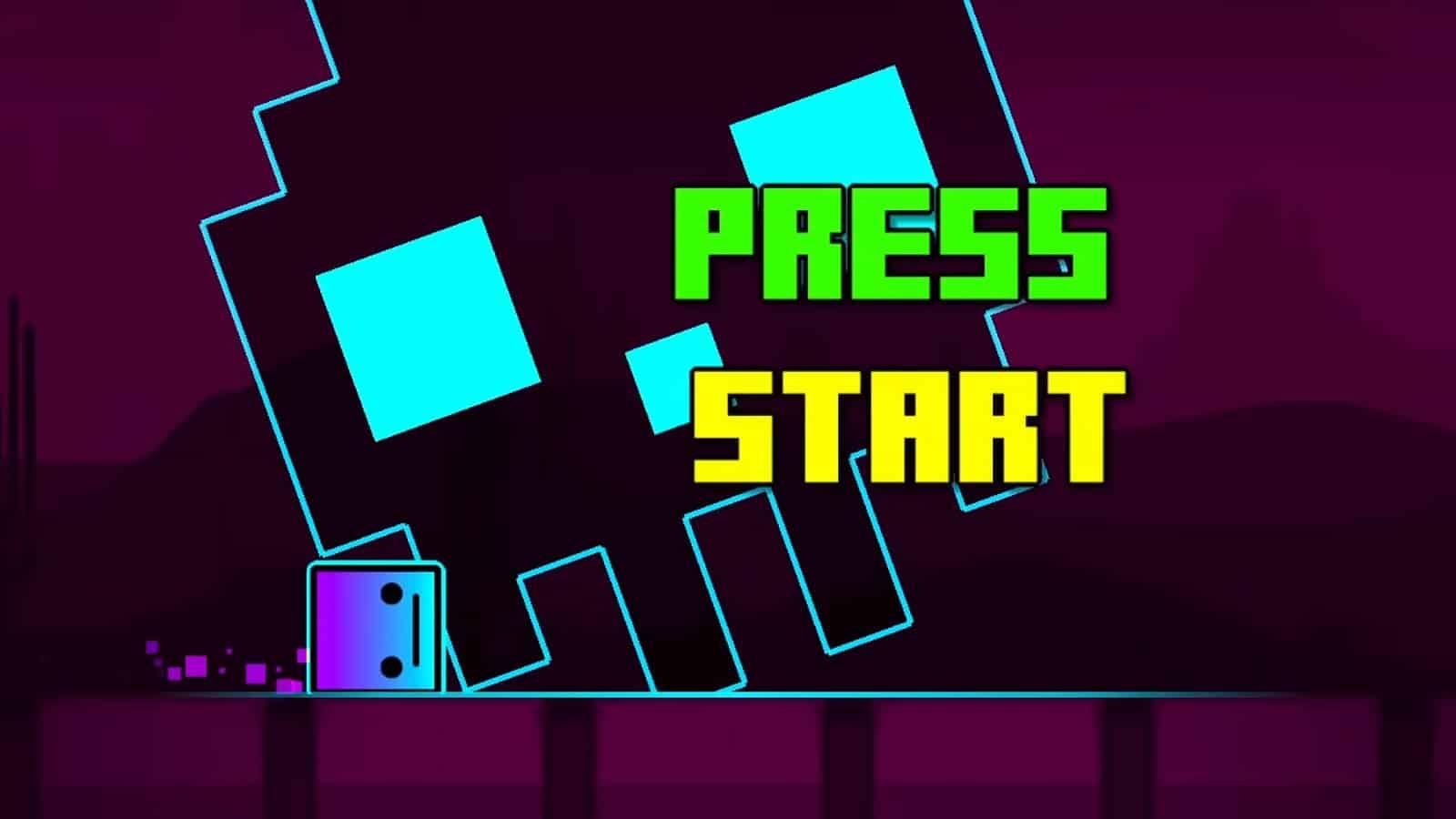 A screenshot of the menu screen in Geometry Dash