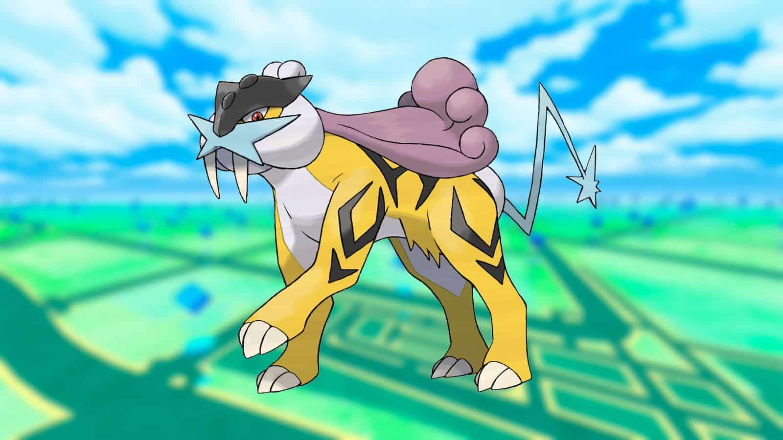 Raikou appearing in Pokemon Go Johto Cup