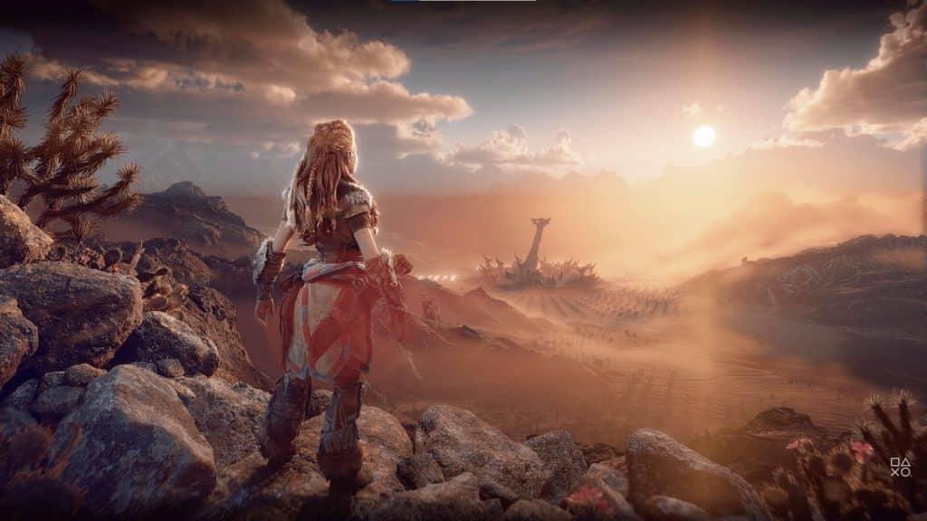 Aloy overlooking world in Horizon Forbidden West