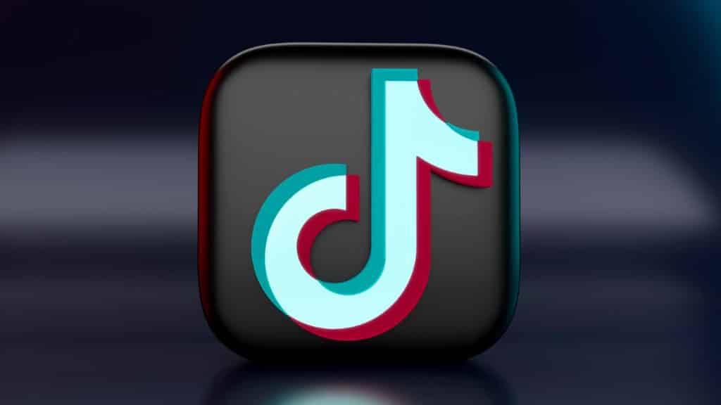 TikTok logo on dark background