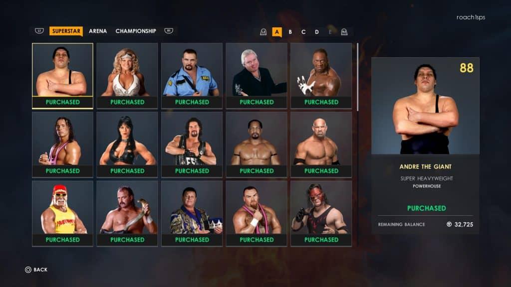 WWE 2K roster