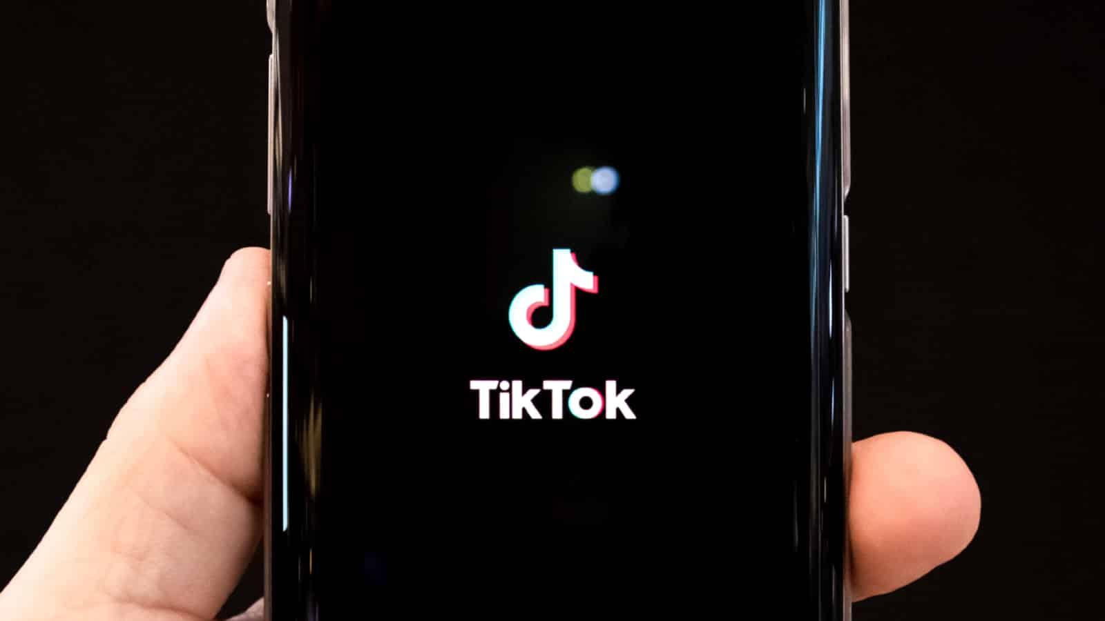 TikTok logo on a phone