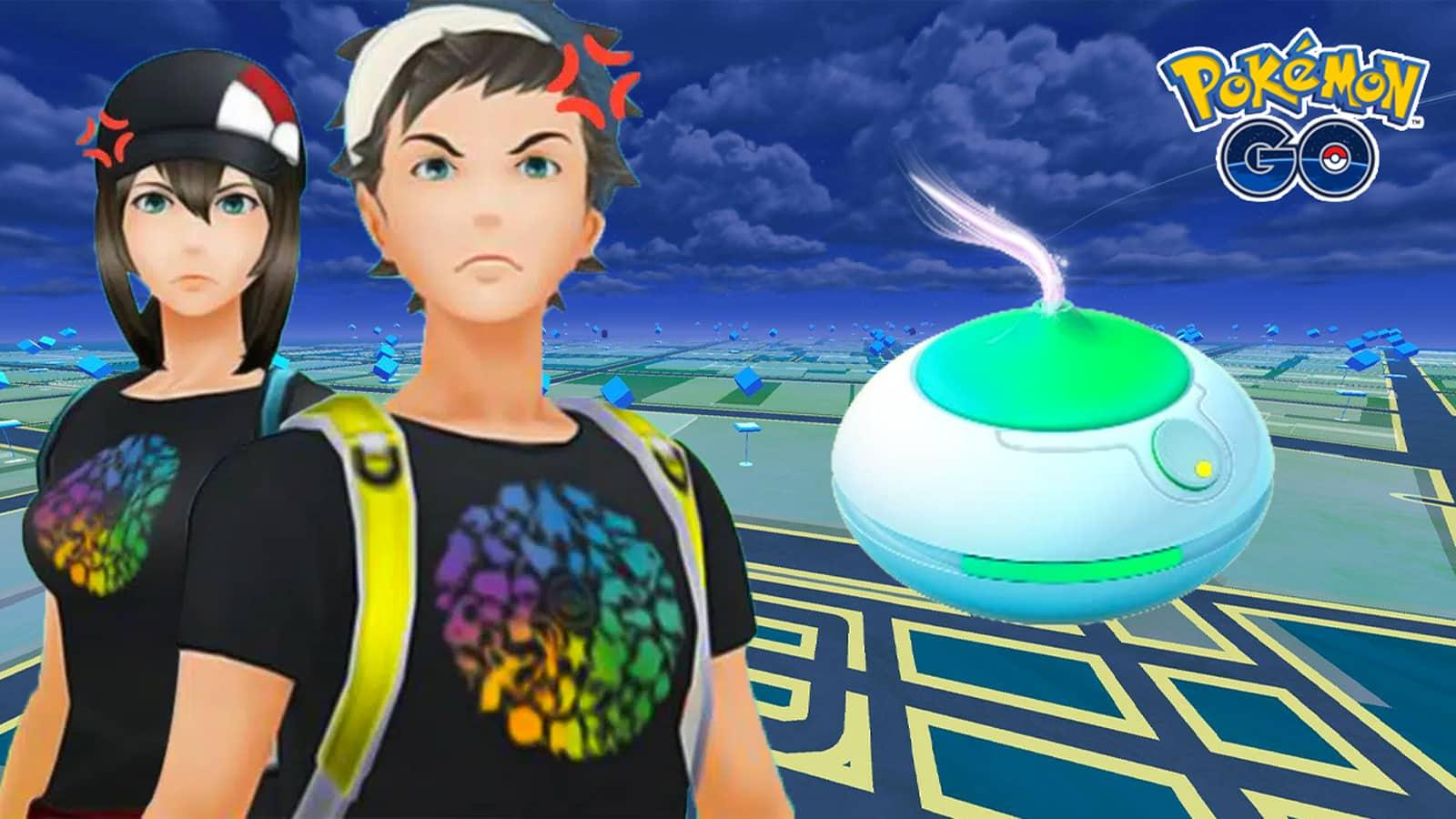 A Pokemon Go trainer next to Incense