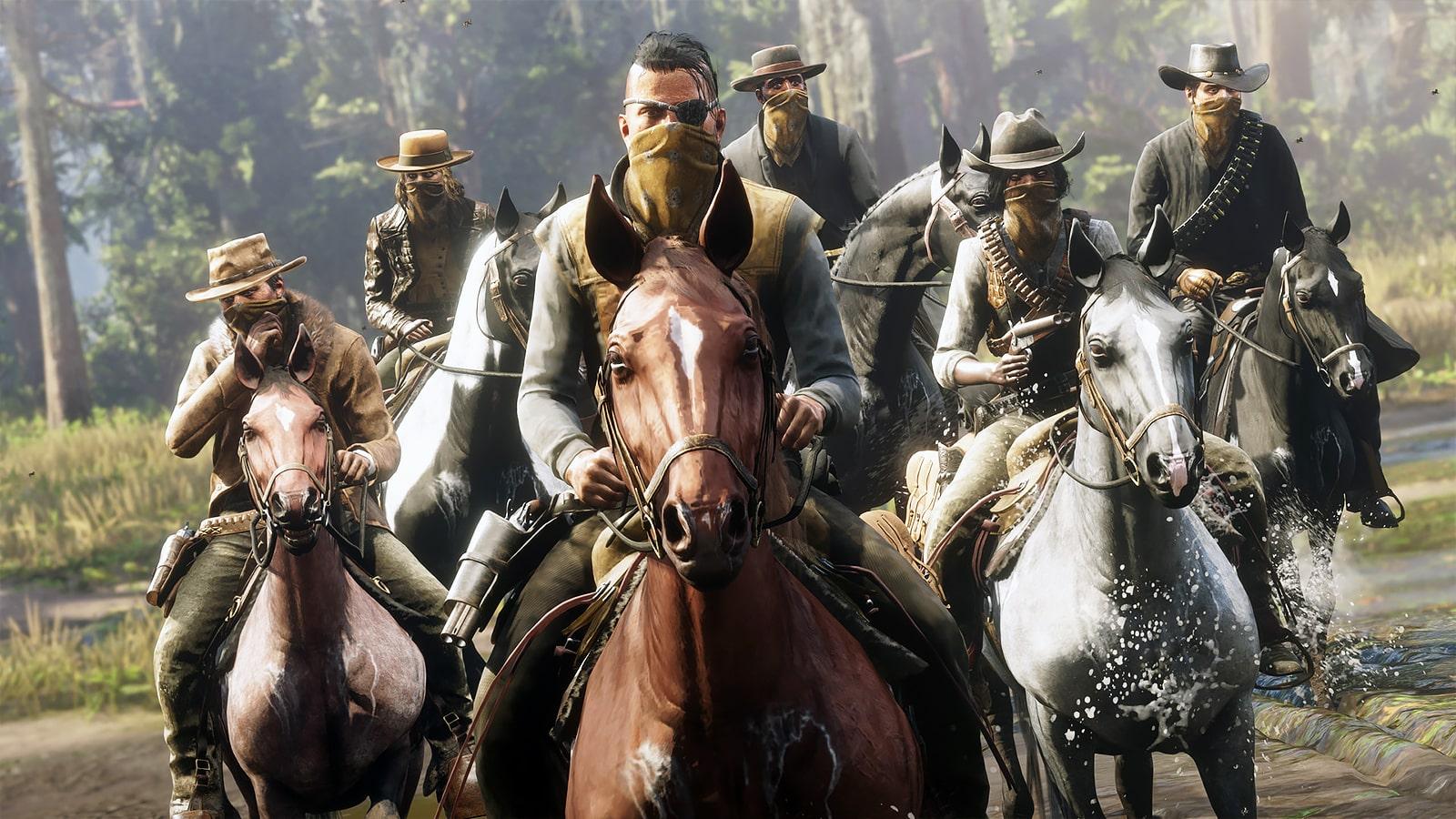 RDR2 Red Dead Online group screenshot.